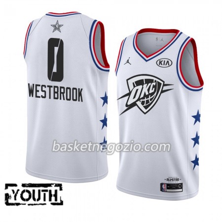 Canotte Bambino Oklahoma City Thunder Russell Westbrook 0 2019 All-Star Jordan Brand Bianco Swingman